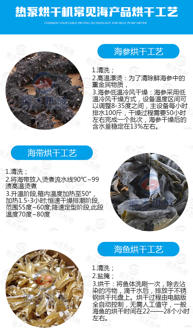 海鮮烘干機(jī)烘干工藝