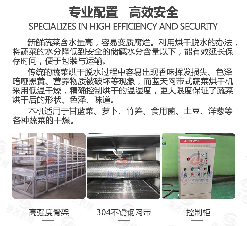 蔬菜網(wǎng)帶烘干機(jī)專業(yè)配置